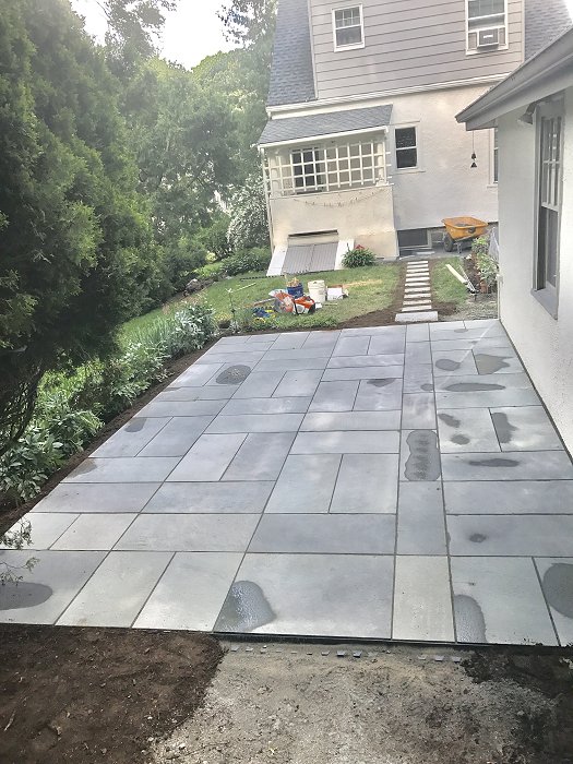 Arlington Blue Stone Pavers Patio - Boston Patio Solutions